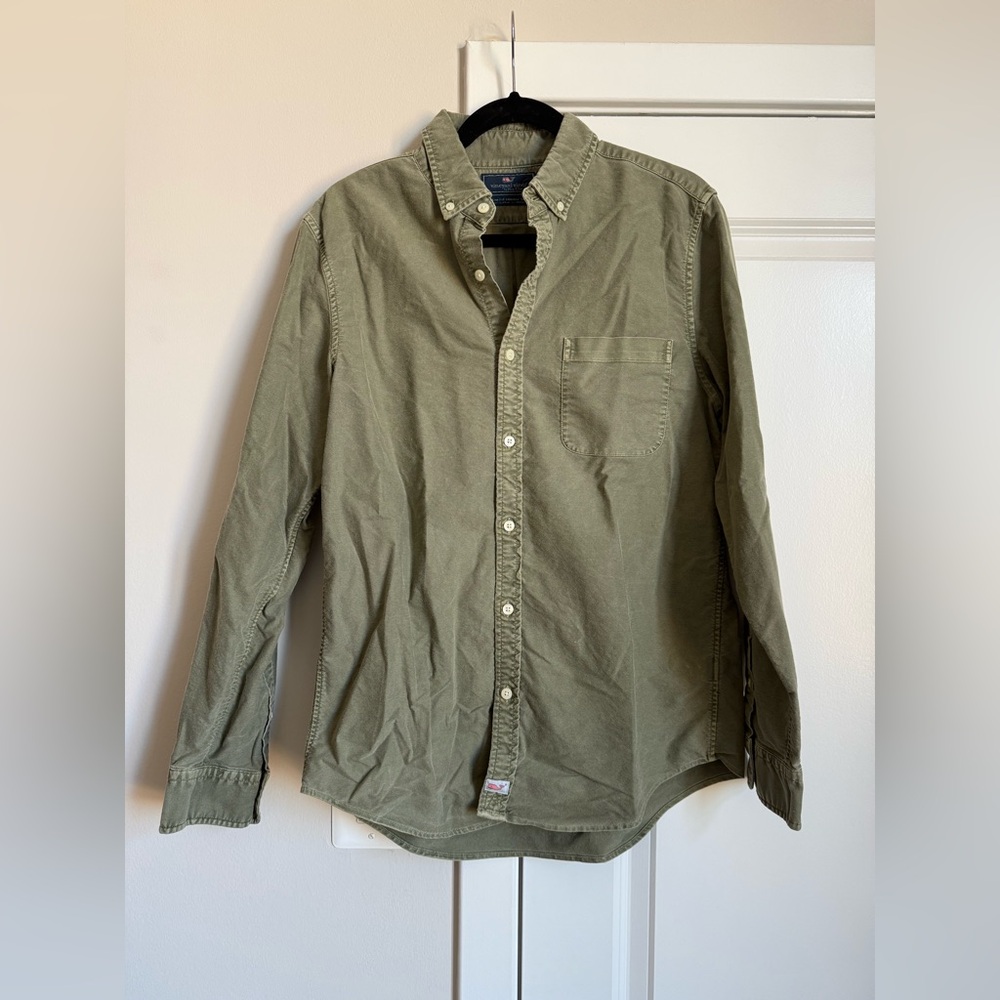 Vineyard Vines Olive Button Down Shirt